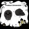 Black Realistic Human Ceramic Skull Fire Pit Decoration for Halloween for Outdoor and Indoor Use
